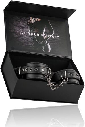 Набори наручників з екошкіри EasyToys Fetish Collection - регульовані, 80 см, діаметр 11-28 см