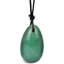 Набір яєць для вагінального тонісу: рожевий кварц, нефрит, аметист, кристали, масаж, Kegel, розмір M, 1 шт.