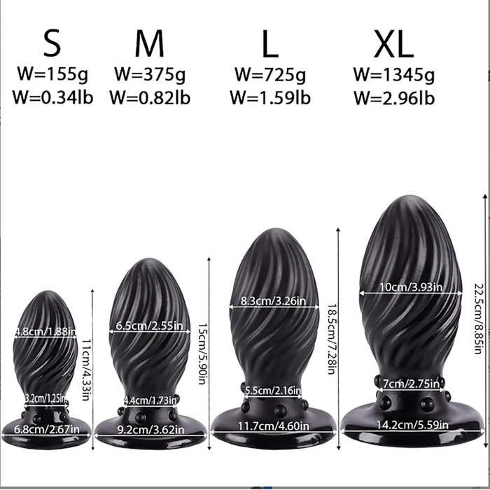 AMAZBEE Дилдо з масажною спіраллю 