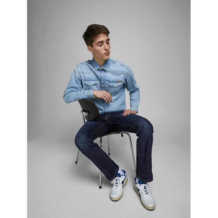 Чоловічі джинси Jack & Jones Clark Original Regular Fit, синій денім (Blau), 318
