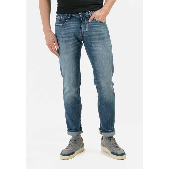 Чоловічі джинси camel active Madison Slim Fit, сині, бавовняна суміш зі стрейчем (34W / 34L)