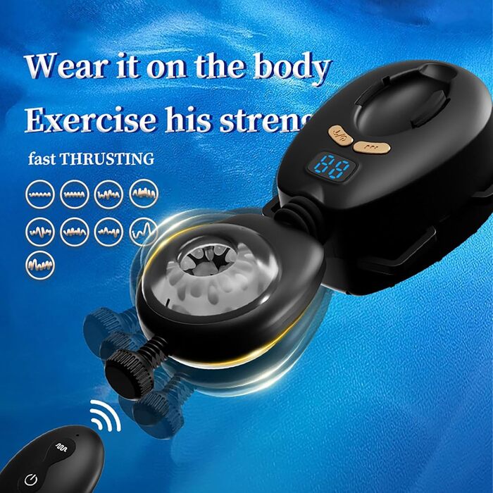 Електричний мастурбатор для чоловіків LZMYZ з 9 режимами вібрації та фіксуючим ремінцем