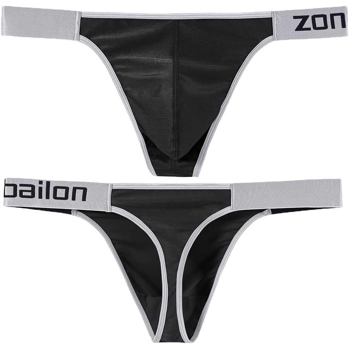 Танга чоловічі BIATWOWR з м'якої та зручної тканини, танга для чоловіків (Чорно-синій, XL)