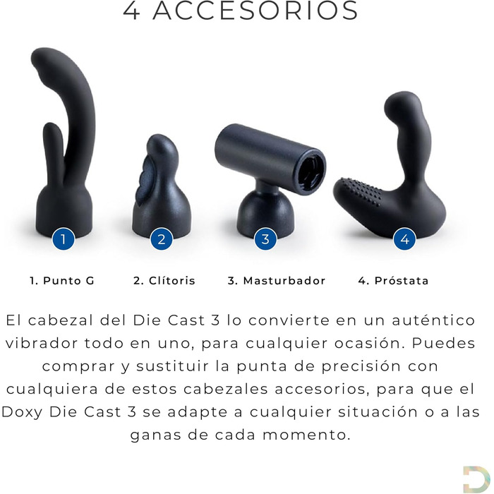 Масажер для тіла Doxy Die Cast 3: перезаряджуваний жіночий вібратор Magic Wand (блакитний)