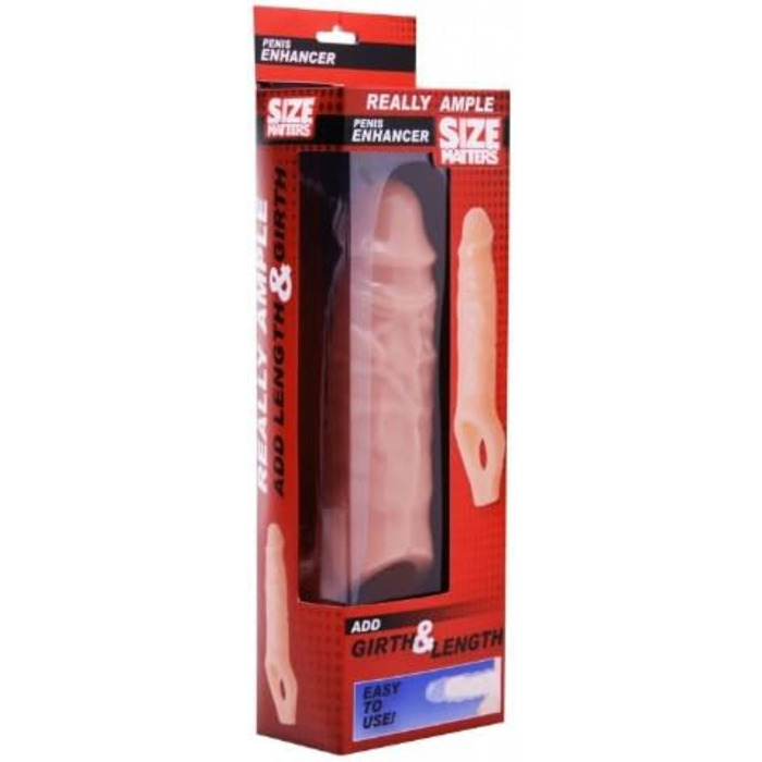 Збільшувач пеніса XR Brands Size Matters, реалістичний колір, AD425-FLESH, універсальний розмір