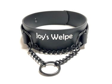 Нашийник з замком, BDSM нашийник з персональним написом, власність, Cum Slut, Bitch, нашийники Biothane BDSM