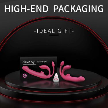 Вібратор ChicLSQ для жінок з 4 точками, без бретелек, надувний, G-точковий вібратор з 3 головками, 12 вібрацій та 3 імпульсами частоти, для лесбійок, анальний плагін