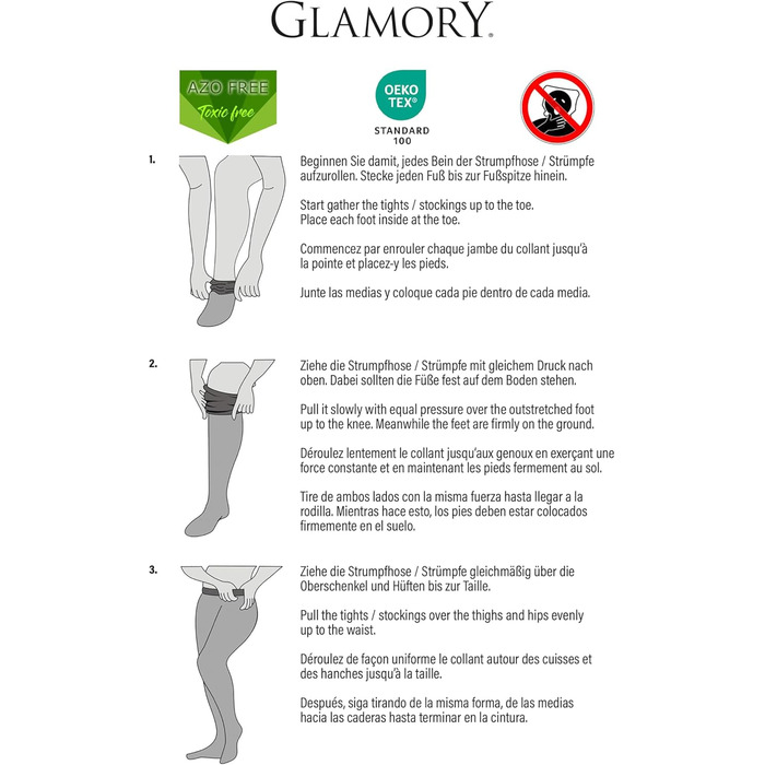 Чорні мереживні шкарпетки GLAMORY Dream 20 XL для великих розмірів