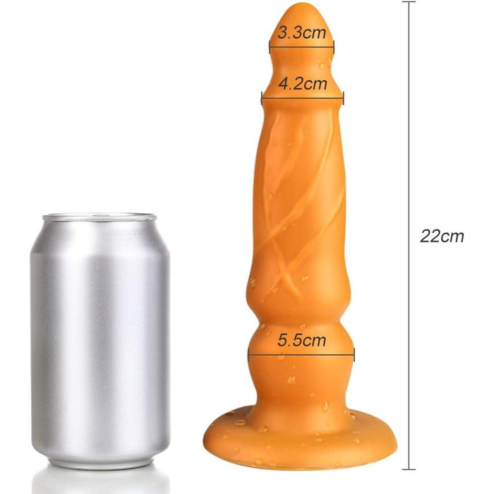 Анальний пробка з виступом, 22 см, рідке силікон, класичний ділдо з потужним присоском, гнучкий, для жінок, пар, чоловіків, Roluck (M)