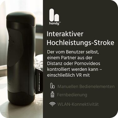 Інтерактивний чоловічий мастурбатор Handy з Wi-Fi/Bluetooth – VR-сумісний stroker для чоловіків