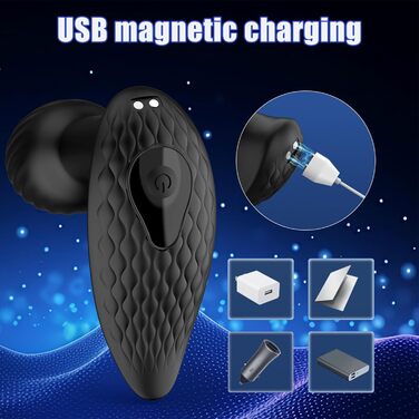 Анальні вібратори PQKuss з ротаційним ефектом: масажер простати, стимулятор, анальний дildo для пар, 9 режимів вібрації