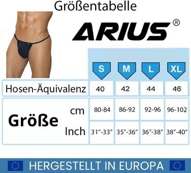 Танга чоловічі ARIUS бавовна чорні 3 шт. - чоловічі танга, сексуальні танга, стрінги M чорний