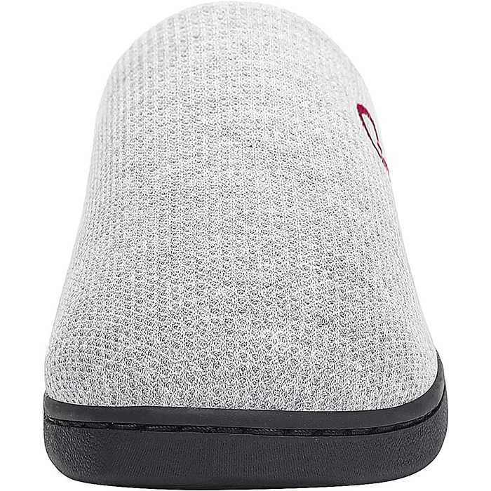 Зимові теплі капці Mishansha унісекс з ефектом пам'яті (Memory Foam) для дому та вулиці, світло-сірий/червоний, розмір 40/41 EU