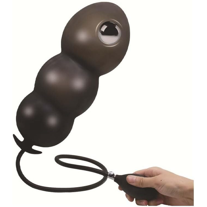 Надувний анальний дилда-анальні кульки, розтягувач, регульований, світлодіодний анальний дилда для вагінального розтягування, BDSM іграшка для пар, фетиш (MitBall, чорний)