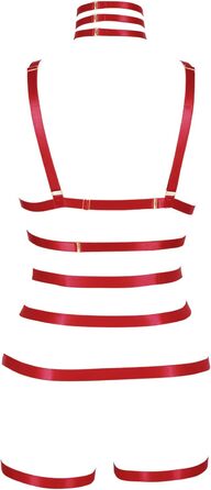 Жіночий корсет-нагрудник PETMHS у стилі панк, повна сітка, стрінги, спідниця-стрінг, набір, Харадзюку, готичний, фестивальний, рейв-стиль (Бордовий)