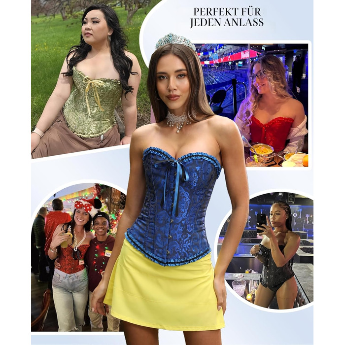 Корсетний топ SZIVYSHI для жінок: повний бюст, готичний стиль, вінтажний корсет, бюстгальтер-корсет, чорний, синій, XS