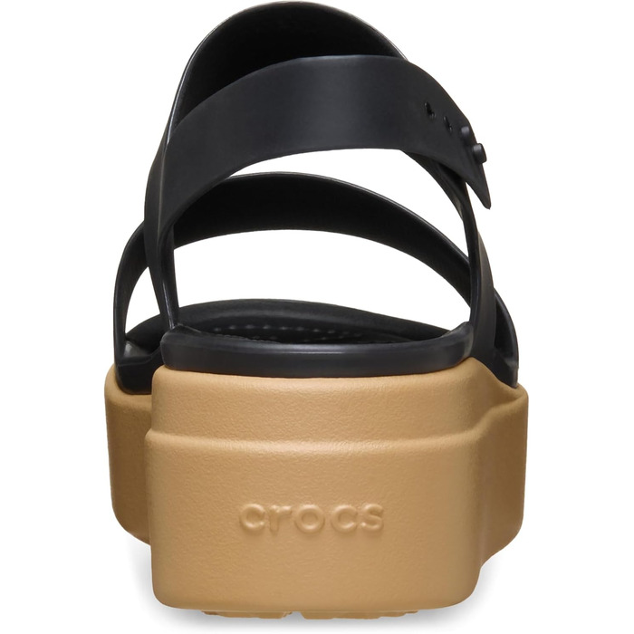 Жіночі сандалі-платформи Crocs Brooklyn Cuña Baja, чорний колір (Black Cashew), розмір 39/40 EU