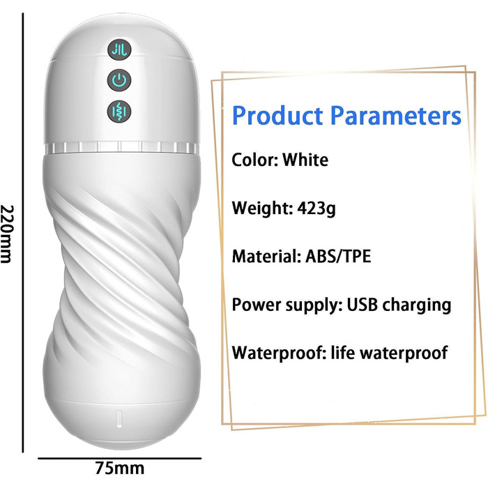 Автоматичний електричний мастурбатор-чаша з 10 вібраціями та 10 режимами насосу для чоловіків