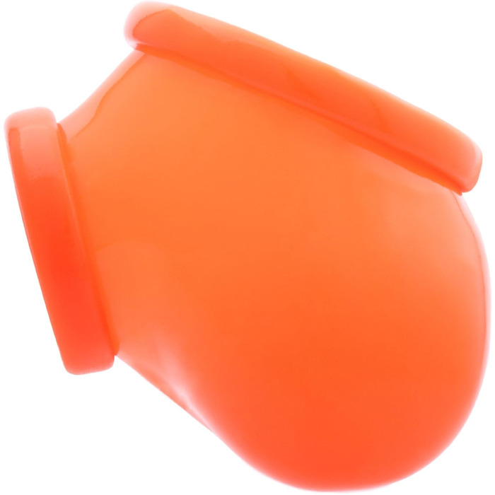 Латексний пеніс-чохол TOYLIE неоновий помаранчевий - Пеніс-чохол з кільцем 3,5 см (розтяжний) на стеблі та мошонці - Зроблено в Німеччині