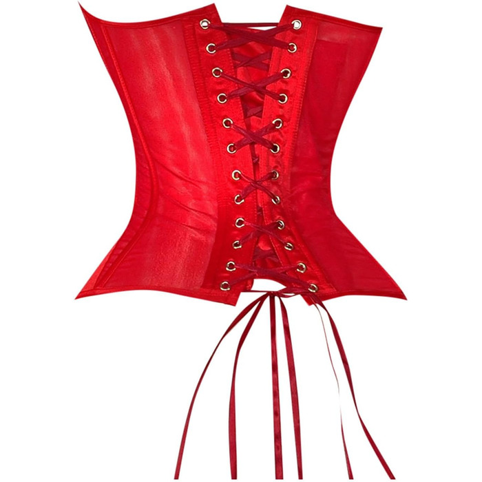 Корсаж дамський середньовічний, сексуальний костюм пірата для жінок, бюстгальтер для великих грудей, фігуроформуюча білизна, ідеально як спідня білизна, жіноча білизна, карнавальний/геловінський костюм, костюм пірата, шейпвеар (XL, червоний)