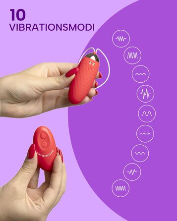 Vibro Ei для дорослих з пультом керування - вібратор для чоловіків, жінок та пар, стимулятор G-точки, червоний