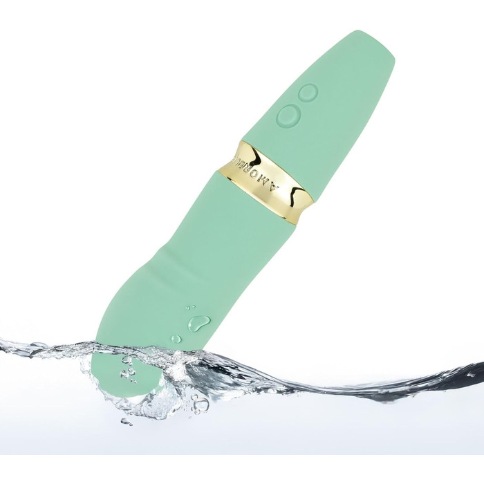 Вібратор AMORELIE Quickie для G-точки, 15 см, зелений | Водостійкий, з акумулятором