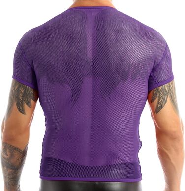 Чоловіча футболка з сітки для клубу, мереживна, прозора, дихаюча. Стильна футболка для танців, біла.