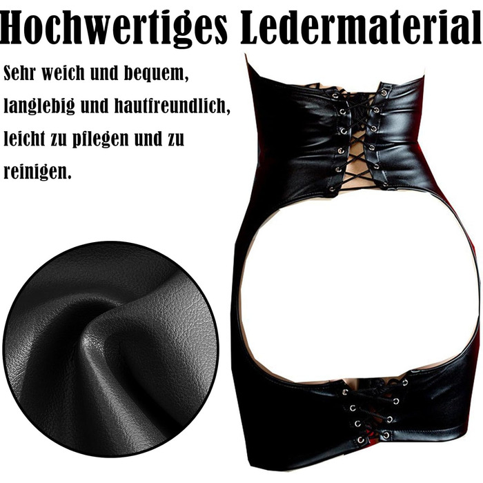 Костюм для домінатри: шкіряний халат, латексний мішок для бондіджу, аксесуари для рольових ігор, еротичний набір для жінок