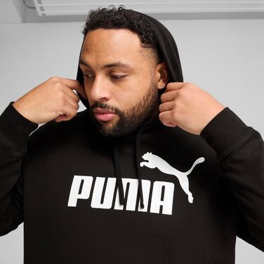 Чоловіча толстовка з капюшоном Puma ESS No. 1 Logo Hoodie чорна, розмір 4XL