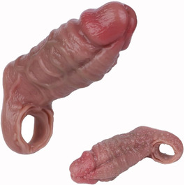 Силіконовий презерватив Jomyu з об'ємним мошонковим кільцем та структурою вен для збільшення та подовження статевого члена, секс-іграшка для чоловіків