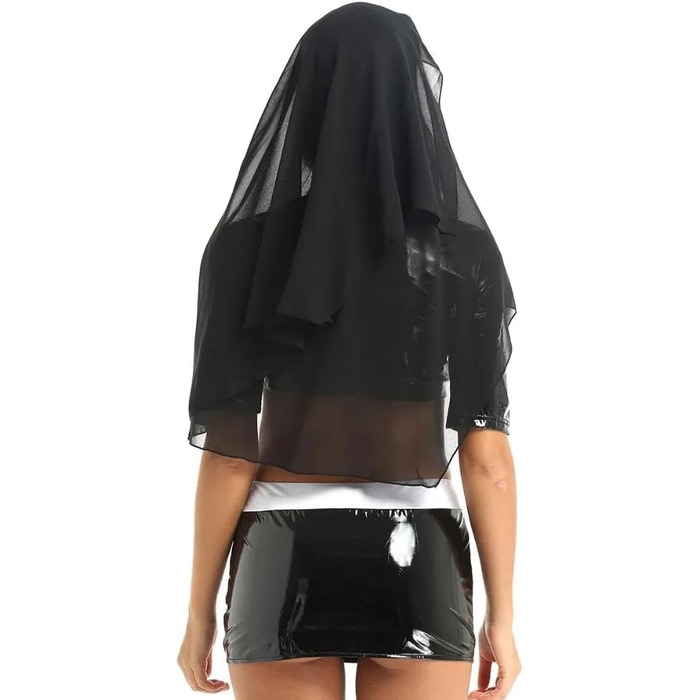 Костюм для ролевих ігор GRRKDFQ: сексуальний комплект з топом та спідницею, чорний, XXL