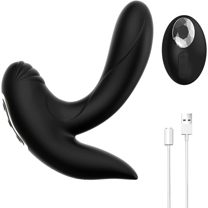 Надувний анальний плагін ZWFUN з вібрацією та пультом дистанційного керування для чоловіків