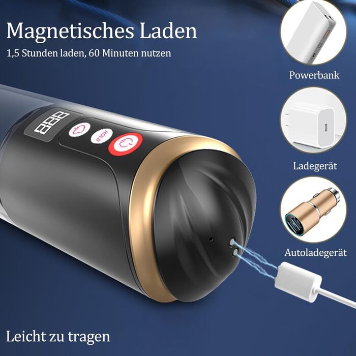 Електрична пеніс-насос Kuaecr для чоловіків: 8 режимів, 2 насадки, подовження ерекції, USB-зарядка