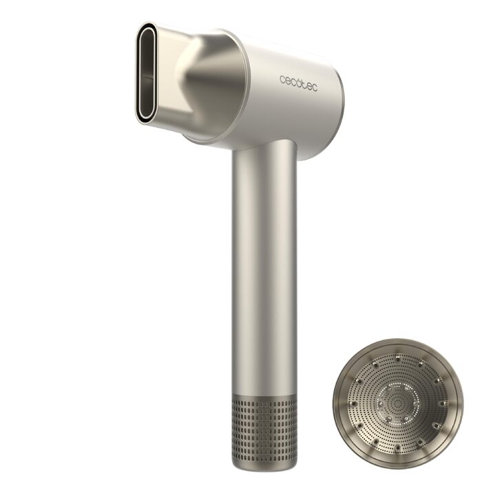 Фен для волосся Cecotec DryNova 2in1 з BLDC-мотором, 1400 Вт, сенсором контролю температури та режимом захисту шкіри голови, колір Champagne