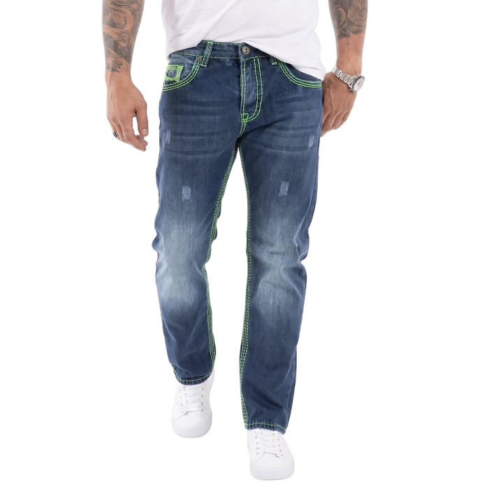 Чоловічі джинси Rock Creek Denim M33 з товстими швами, сині (31W / 32L, Rc-2271)