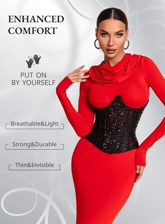 Корсет для фігури жіночий Meh-Korett Shine Black L, Body shaper, моделюючий, для схуднення