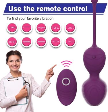 Тренувальні кулі для вправ Кегеля (бекенбоден) - набір для жінок. Медичний силікон, для контролю сечовипускання та зміцнення м'язів тазу. Колір: фіолетовий