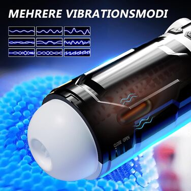 Електричний мастурбатор для чоловіків з 9 телескопічними секціями, 9 вібраційними режимами та 4 режимами всмоктування. Мастурбатор-насос, іграшка для дорослих.