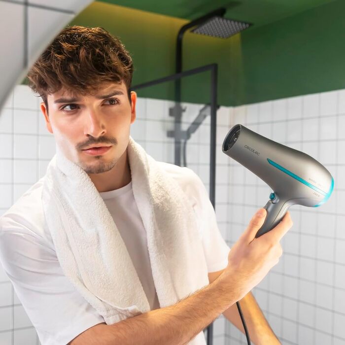 Фен для волосся Cecotec IoniCare 5200 Aura 2300W з іонною технологією, DC-мотором, дифузором та вузьким соплом, чорний