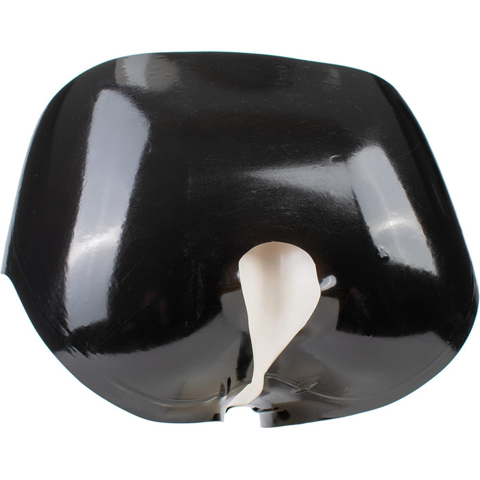 Латексний сліп з кроком (відкритий) - Rubberfashion, чорний, 0.4 мм, для жінок та чоловіків