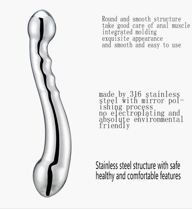 Анальний плаг Doppelkopf з металу, стимулятор G-точки, для чоловіків та жінок, 680г, 1 шт.