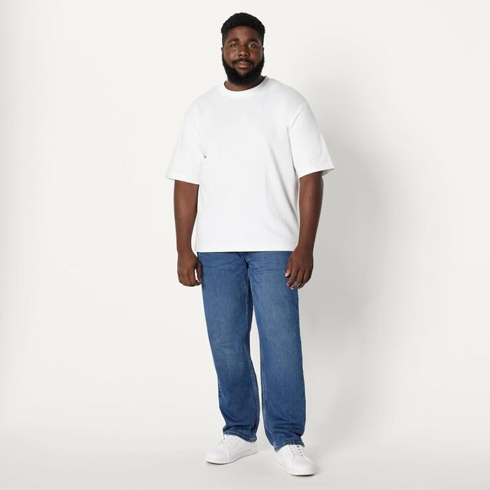 Чоловічі джинси Amazon Essentials Relaxed Fit, класичний середній синій колір, низька розтяжність, 36W / 32L