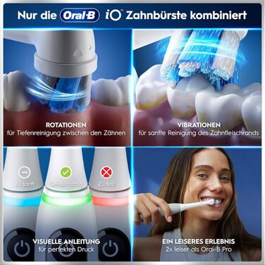 Електрична зубна щітка Oral-B iO Series 6 Grey Opal, 5 режимів чищення, набір з 3 насадок для делікатного очищення та дорожнім футляром