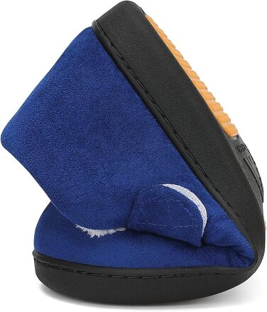 Чоловічі зимові теплі капці Mishansha з ефектом пам'яті (Memory Foam), плюшеві домашні тапочки, темно-сині, розмір 42 EU