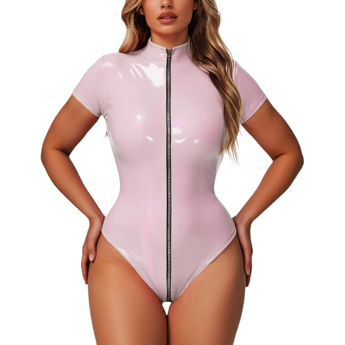 Блискучі шкарпетки-шкарпетки з відкритим кроком, глянцеві, для зайчика, з рельєфною застібкою, білі (світло-ліловий, XL)