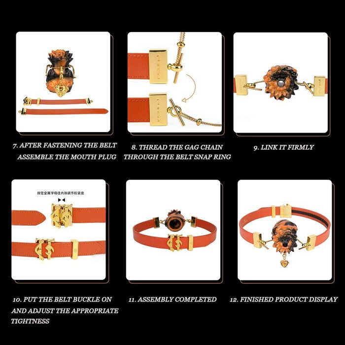 Набір BDSM Guspiun Luxus: Мундштук, Кляп, Набір для Бондажу з Силікону, Іграшки для Сексу, Чорний