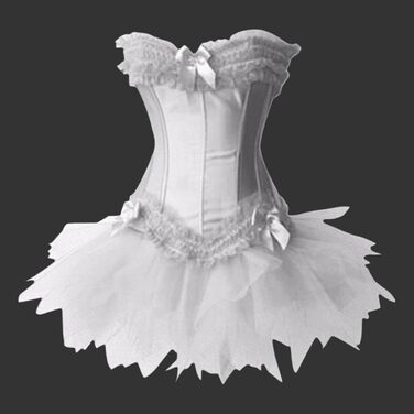 Корсетна сукня: сексуальний корсет, бюстгальтер, сукня корсет, готичний стиль, вінтаж, для повних грудей, застібка на блискавку, білий, розмір M