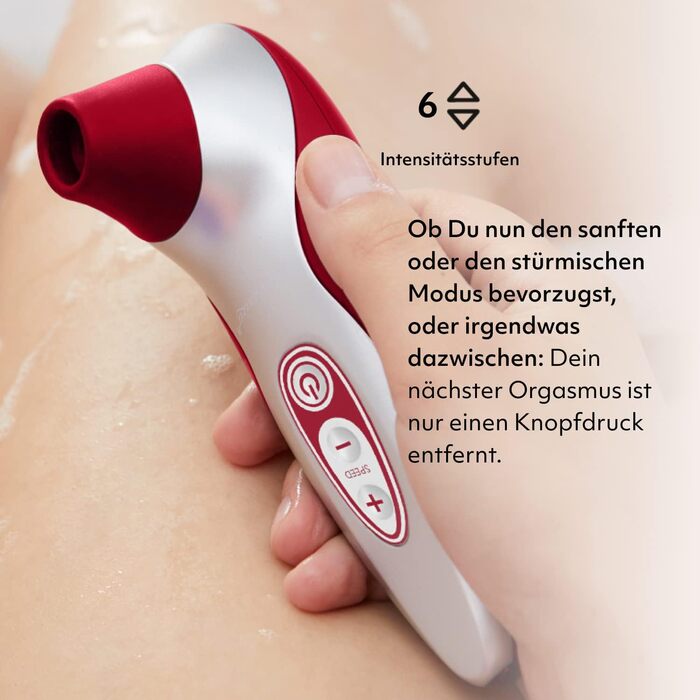 Womanizer Pro 40 - вібратор для клітора: 6 рівнів інтенсивності, тихий, водонепроникний, magenta (червоний)