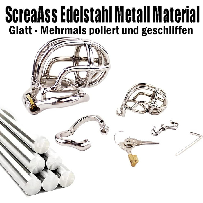 Металевий кайдан для статевого члена з нержавіючої сталі, 57 мм, срібний. Кайдан для статевого члена, пристрій для контролю, сексуальні іграшки для чоловіків.