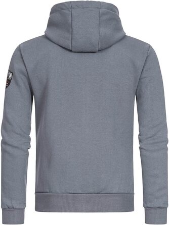 Чоловіча толстовка на блискавці Geographical Norway з капюшоном, темно-сіра, розмір S